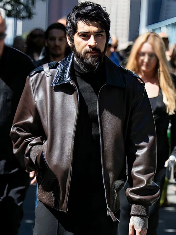 Zayn Malik Off White Fashion Show 2025 Leather Jacket