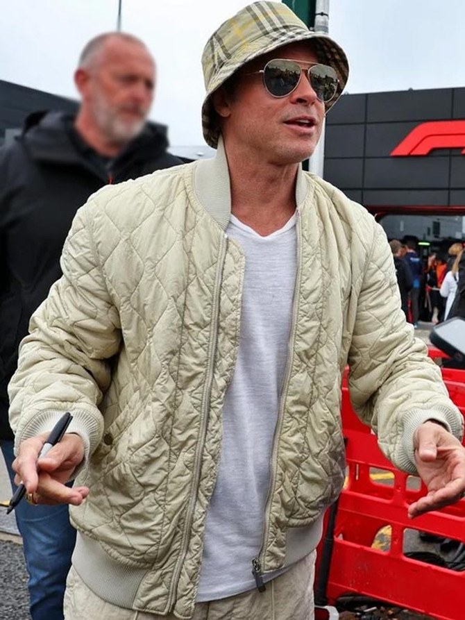 Brad Pitt F1 2025 Quilted Jacket Brad Pitt F1 2025 Quilted Jacket