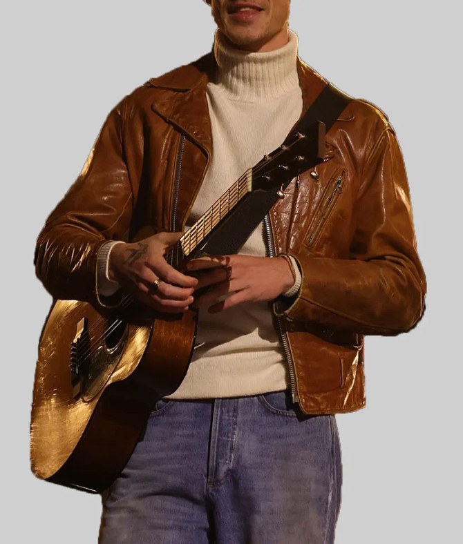 Shawn Mendes Brown Leather Jacket 1 Shawn Mendes Brown Leather Jacket 1