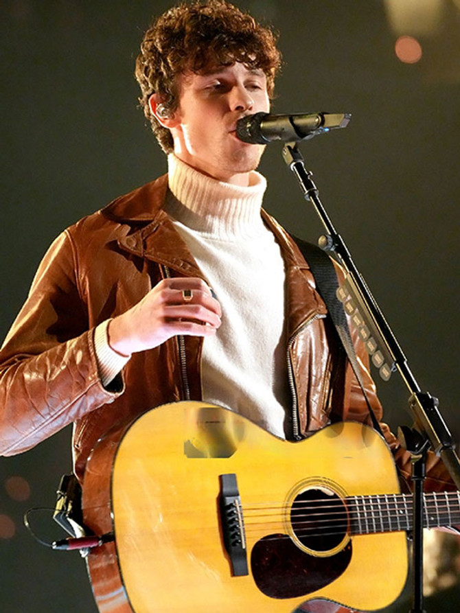 New Shawn Mendes MTV EMAs 2024 Brown Leather Jacket New Shawn Mendes MTV EMAs 2024 Brown Leather Jacket