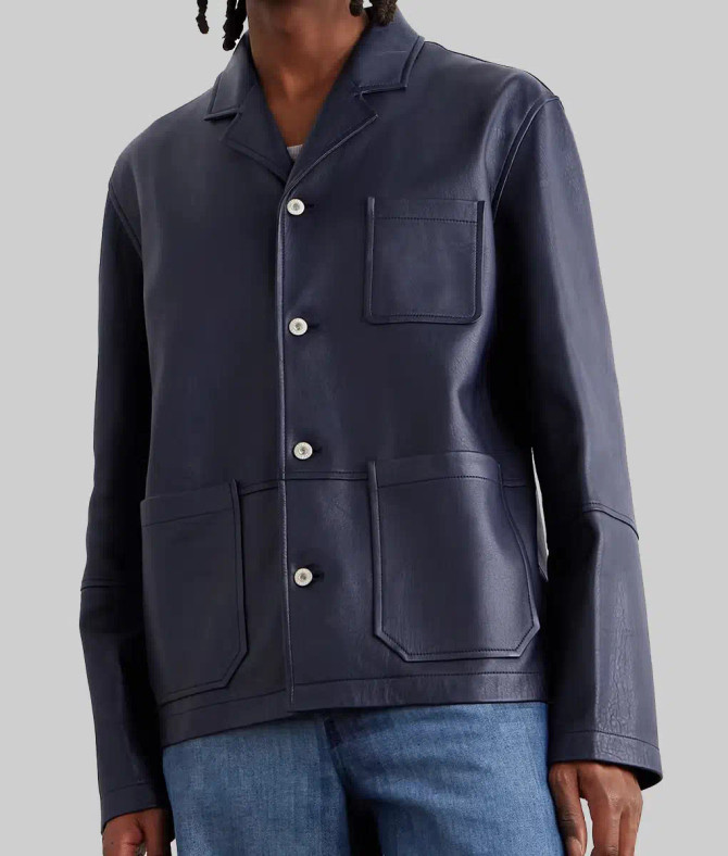 F1 British Grand Prix 2024 Kit Connor Navy Blue Leather Jacket 3 F1 British Grand Prix 2024 Kit Connor Navy Blue Leather Jacket 3