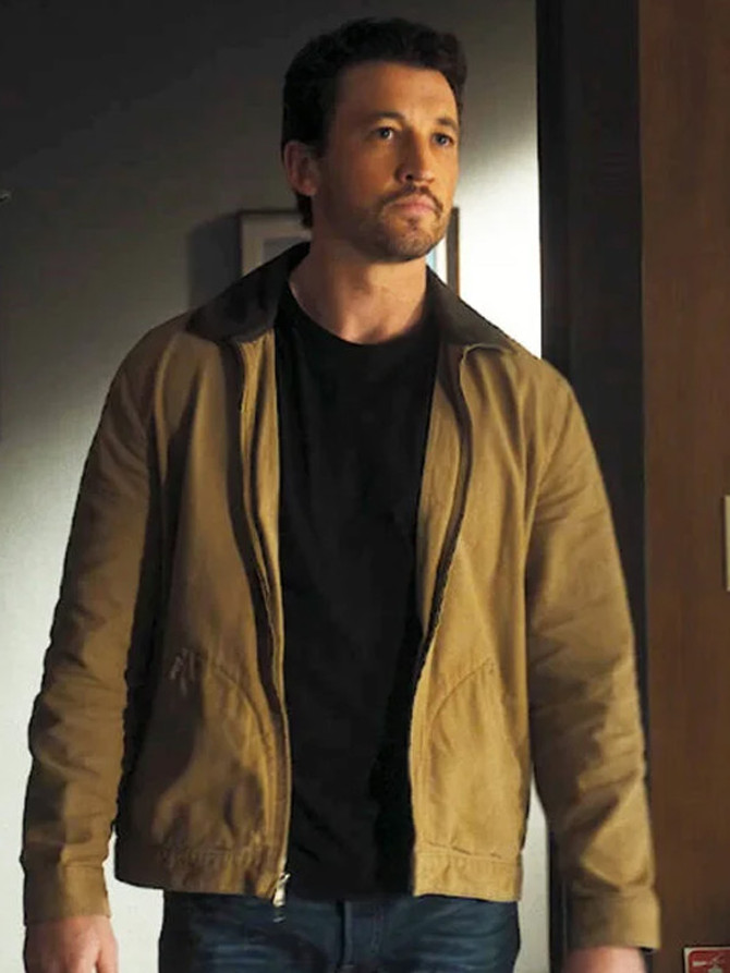 The Gorge 2025 Miles Teller Brown Jacket The Gorge 2025 Miles Teller Brown Jacket