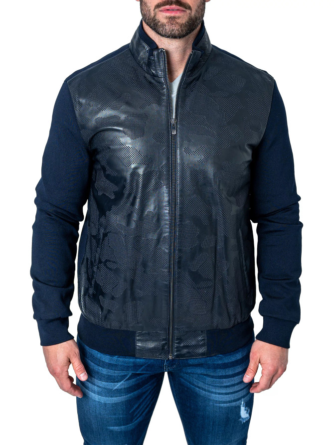 Maceoo Leather Map Jacket Maceoo Leather Map Jacket