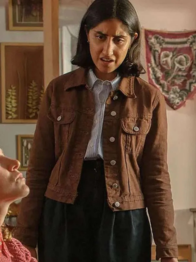 Selma Desai The Stolen Girl  Brown Denim Jacket Selma Desai The Stolen Girl  Brown Denim Jacket