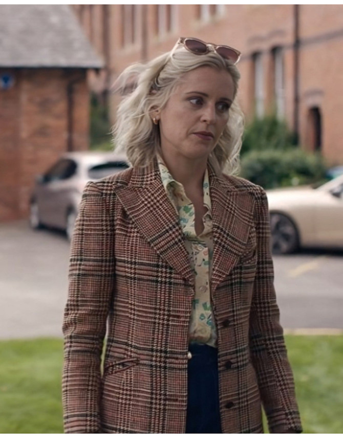 The Stolen Girl 2025 Elisa Blix Plaid Blazer The Stolen Girl 2025 Elisa Blix Plaid Blazer