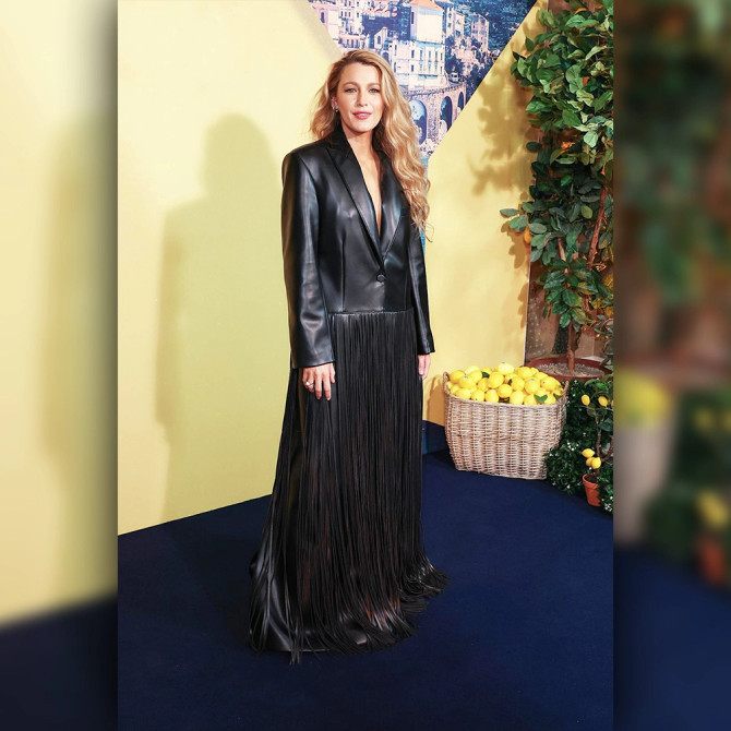 Another Simple Favour Blake Lively  Fringe Long Coat Another Simple Favour Blake Lively  Fringe Long Coat