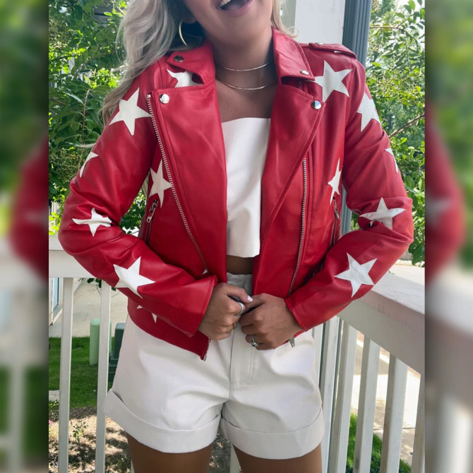 Polly Brindle Battle Camp S1 Leather Jacket