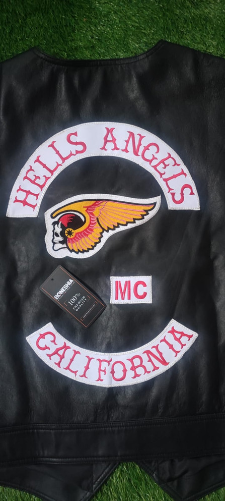 Black Hells Angels Mc Biker Vest