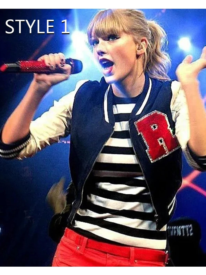 Taylor Swift 22 Red Tour R Letterman Bomber Varsity Jacket