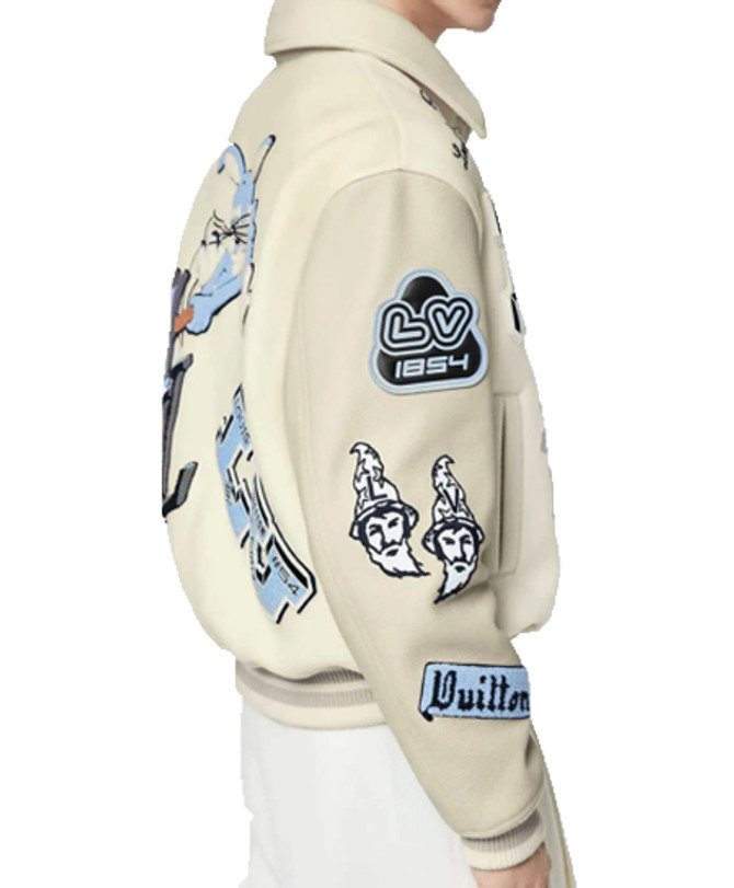 Louis Vuitton バックスバニー ジャケット LOUIS VUITTON BUGS BUNNY VARSITY JACKET - WHITE | eBay