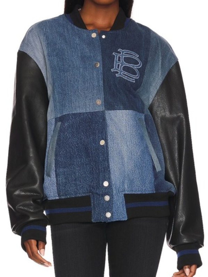 The Flip Off TV Series 2025 S01 Christina Hall Denim Varsity Jacket