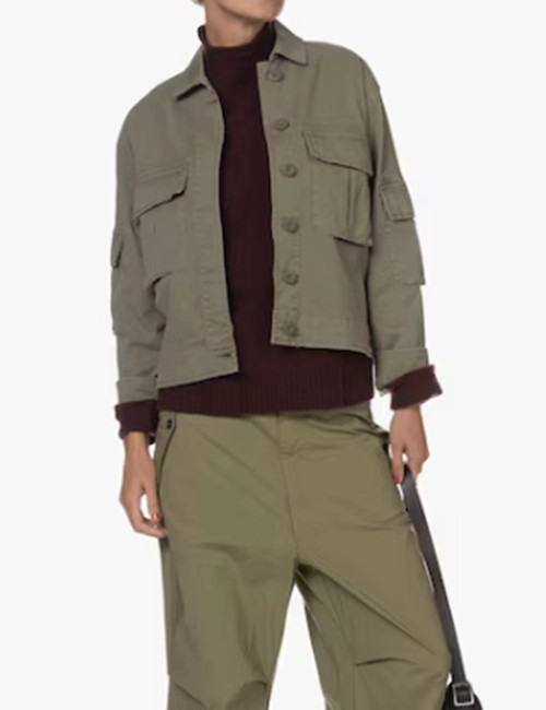 Eva Longoria Searching for Spain Green Cotton Jacket