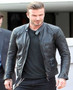 David Beckham Black Leather Jacket