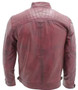 Mens Burgundy Cafe Racer Jacket