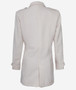 Womens Off White Long Length Wool Coat