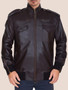 Men's Supreme Brownish Leather Bomber Jacket