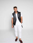 Men Black Motorcycle Leather Vest
