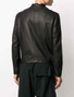 Men Biker Wood Brown Leather Jacket