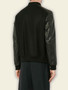 Men College Bomber Black Jacket