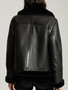 REVERSIBLE SHEARLING AVIATOR JACKET BLACK