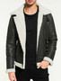 Men Aviator Grey Shearling Jacket