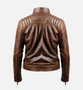Men's Leo Distressed Brown Cafe Racer Leather Jacket
