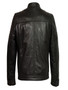 Pure Black Men Leather Jacket