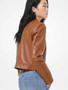 Classy Brown Asymmetrical Jacket For Women.com