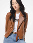Classy Brown Asymmetrical Jacket For Women.com