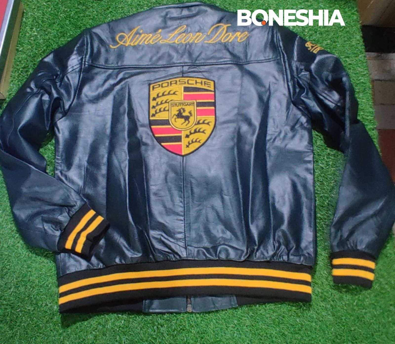 ジャケット・アウター AIME LEON DORE PORSCHE 993 LEATHER JKT ALD / Porsche 993 Turbo Capsule