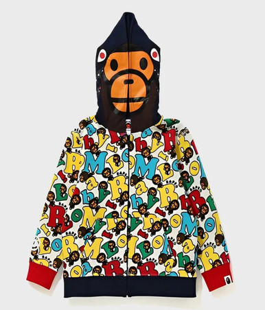Baby Milo Alphabet Shark Zip Hoodie Jacket