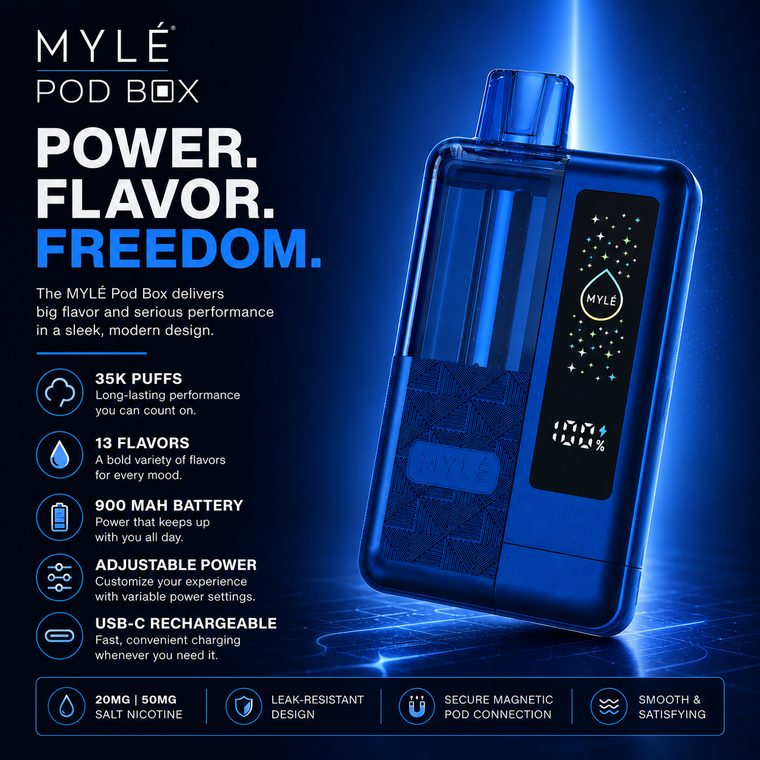 Myle Pod Box 35000 Puffs Starter Kit Battery+Pod Disposable Vape