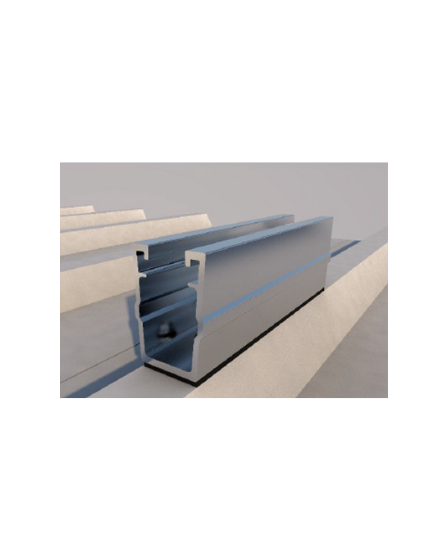 Supporto complanare microrail tetto lamiera orizzontale kit con 2 moduli