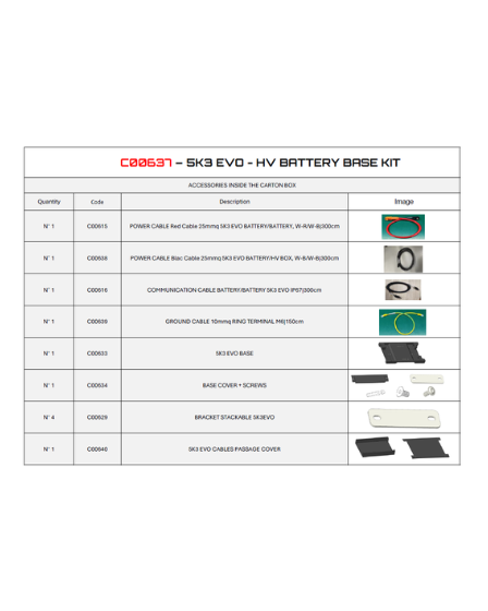 WECO 5K3-EVO HV Battery Base Kit