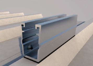 Supporto complanare microrail tetto lamiera orizzontale kit 1 modulo