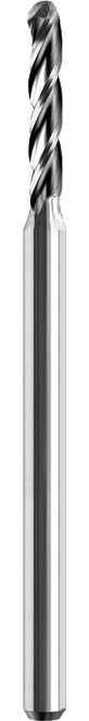 SGS Ball End Mill: .055" Dia, .660" LOC, 2-1/2" OAL, 3 Flute, Bright/Uncoated, Solid Carbide, 01566