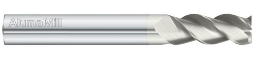 Fullerton Square End Mill: 1/2" Dia, 2" LOC, 4" OAL, 3 Flute, FULCOAT 19, 38161