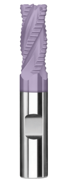 SGS 3/8" Dia, 3 Flute, Chip Breaker Corner Radius End Mill - 36212