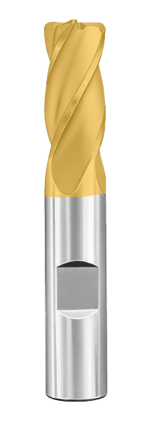 SGS 5/8" Dia, 4 Flute, Corner Radius End Mill - 38076
