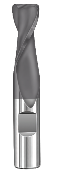 SGS 3/8" Dia, 2 Flute, Corner Radius End Mill - 38371