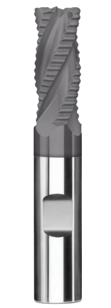 SGS Corner Radius End Mill: 12.00mm Dia, 26.00mm LOC, 83.00mm OAL, 1.52mm Corner Radius, 4 Flute, AlTiN (Ti-NAMITE-A), Solid Carbide, 46218