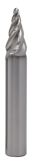 SGS 8.00mm Dia, 3 Flute, Tapered (Ball) End Mill - 45720