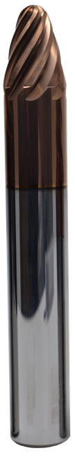SGS 16.00mm Dia, 8 Flute, Tapered (Ball) End Mill - 45712