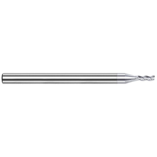 Harvey Tool Square End Mill: .030" Dia, .090" LOC, 1-1/2" OAL, 3 Flute, TiB2, 942230-C8
