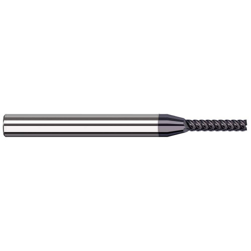 Harvey Tool Square End Mill: 3.00mm Dia, 15.00mm LOC, 50.00mm OAL, 7 Flute, AlTiN Nano, 974557-C6