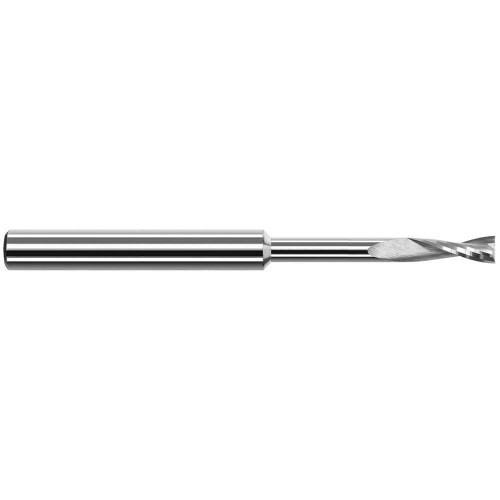 Harvey Tool Square End Mill: 3/8" Dia, 1-1/8" LOC, 6" OAL, 3" Reach, 2 Flute, Uncoated, 989124