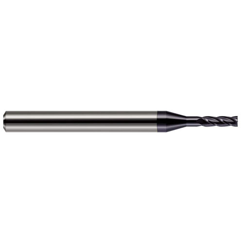 Harvey Tool Square End Mill: .045" Dia, .135" LOC, 1-1/2" OAL, .225" Reach, 4 Flute, AlTiN, 956845-C3
