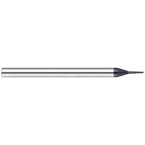 Harvey Tool Tapered End Mill: .030" Dia, 5/32" LOC, 1-1/2" OAL, 2° Per Side, 3 Flute, AlTiN Nano, 991030-C6