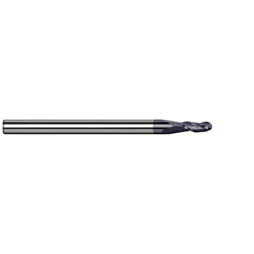 Harvey Tool Ball End Mill: .090" Dia, .135" LOC, 1-1/2" OAL, 3 Flute, AlTiN Nano, 944290-C6