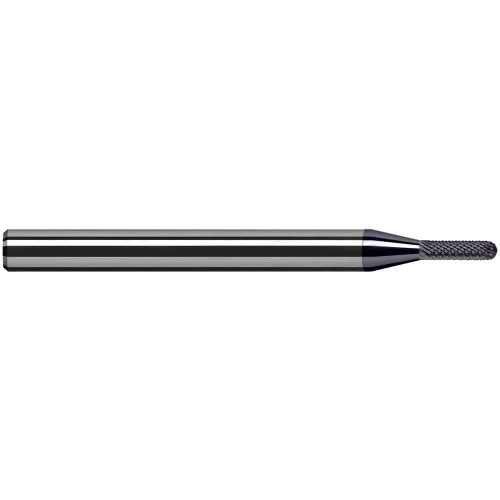 Harvey Tool Ball End Mill: 5/64" Dia, 15/64" LOC, 2-1/2" OAL, Uncoated, 892178